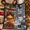 Manta de Franela Polar con Tema Navideño Impresión Digital Suministro Exclusivo Transfronterizo Dropshipping Cubierta de Sofá Manta Siesta de Oficina