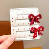 Ankora Red Bow bb Clip 2024 Novas Meninas Sweet Side Bangs Broken Hairpin Headwear Hairpin Clip