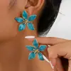 Brincos de Flores Novos Transfronteiriços Europeus e Americanos Estilosos Doces Elegantes Estilo Ins Retro Elegante Moda Brincos de Flores