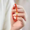 Pulseira Nanhong com Múltiplos Círculos para Mulheres, Contas de Jade Natural de Alta Qualidade, Pulseira de Ágata Vermelha, Coral e Pequenas Contas de Arroz