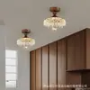 Nueva lámpara colgante de restaurante estilo vintage, mesa de comedor de color nogal retro, mostrador de bar, lámpara de pared para mesita de noche de dormitorio que protege los ojos, lámpara colgante pequeña