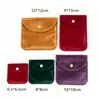 Bestseller transfronterizo: Bolsita de joyería con botón de presión de esquinas redondeadas, bolsa de terciopelo para anillos, pulseras y joyas, se puede personalizar con logo