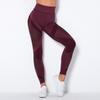 Pantalones de Yoga y Fitness de Punto Sin Costuras Transpirables de Secado Rápido Huecos de Nueva Llegada Transfronterizos de Cintura Alta Levanta Glúteos Ajustados