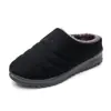 Chinelo de inverno forrado com lã, quentinho e confortável, estilo mocassim, para uso interno e externo, com suporte parcial, impermeável e antiderrapante, feito de algodão.
