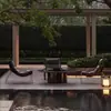 Diseño de Jardín Patio Exterior Oficina de Ventas Sofá de Exhibición Combinación de Aleación de Aluminio Acero Inoxidable Sofá Impermeable y a Prueba de Sol