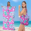 Toalla de Playa Dos en Uno Paquete Todo en Uno para Adultos, Toalla Plegable Estampada de Microfibra, Toalla de Baño para Nadar Multifuncional con Hombro