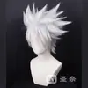 [San nai] Peluca de Kakashi Naruto estilo blanco plateado