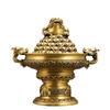 Cabelo liso de fábrica Sapo Dourado cornucópia latão decoração artesanato sala de estar casa decoração loja mesa cobre decoração