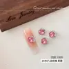 Adornos para uñas K9 rojo-rosado, sin base, de ángulo recto, multifacéticos, ultra brillantes, strass grandes hechos a mano con forma de huevo de paloma, bolitas de strass para uñas, accesorios decorativos