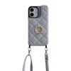 Adecuado para Apple 15Promax Estilo Chanel Pequeño Funda de Cuero Diamantada Funda para Teléfono iPhone16 11 Funda para Dedo 14