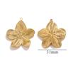 Europa y Estados Unidos transfronterizo retro oro acero inoxidable DIY colgante de flor collar pendientes colgante colgante