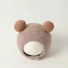 Gorro de Lana Gruesa para Bebé de Otoño e Invierno Estilo Coreano Lindo Gorro de Felpa con Protección para las Orejas Unisex para Niños Cálido Gorro de Punto Pullover