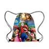 Mochila con Cordón Super Mario Bros Bolsillo con Cinturón Mario Mochila Escolar Bolsa Deportiva de Dibujos Animados para Estudiantes de Primaria