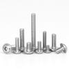 Tornillo de cabeza plana PWM de acero inoxidable 304 con almohadilla M2M3M4M5 DIN967 con cabeza redonda de cruz mediana con alambre de máquina de almohadilla