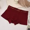 Ropa interior modal roja sin costuras para hombres según su año zodiacal, calzoncillos bóxer rojos sin costuras de tiro medio