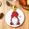 Nova Decoração de Natal Homem Velho Sem Rosto Conjunto de Faca e Garfo Saco de Faca e Garfo do Papai Noel Enfeites de Decoração de Mesa de Natal