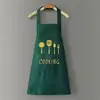 Avental de Cozinha Impermeável e à Prova de Óleo para Mulheres, Novo Estilo Fashion de Roupa de Trabalho para Adultos, Avental Unissex de Desenho Animado