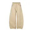 Pantalones Casuales de Pierna Recta Sueltos de Pierna Ancha con Bordado de Cimitara Estilo Retro Americano Fresco Magic Bear High Street