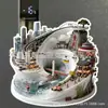 Imanes para Refrigerador de Acrílico Plano de Ciudades Turísticas Nacionales, Marcadores Emblemáticos de Beijing y Shanghái, Pegatinas Magnéticas Culturales y Creativas, Atracciones