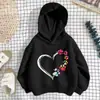Sudadera con Capucha para Niña 2026 Nueva Estampado de Leopardo Corazón Macarrón Primavera y Otoño