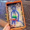 Chaveiro Autêntico Crayon Shin-Chan Desenho Animado Dinâmico Superman Chaveiro de Carro Marca da Moda Boneca Fofa Pingente de Bolsa