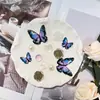 Accesorios para Zapatos Tipo Clog de Estilo Nuevo con un Toque de Alta Gama, Dijes Brillantes de Mariposa con Pedrería Estilo Ins, Hebilla Decorativa para Zapatos de Mariposa Negra y Blanca Oscura para DIY