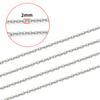 Collar de cadena cruzada plana O de acero inoxidable de 2 mm cadena para clavícula cadena para el cuello DIY cadena básica de moda personalizada cadena a juego
