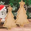 Árbol de Navidad de Madera Maciza Plato de Frutas y Snacks Bandeja para Semillas de Melón y Dulces de Escritorio para el Hogar Plato Irregular de Madera Maciza para Galletas y Snacks