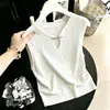Chaleco de Punto Nuevo Estilo Chino Verano 2026 Ropa Exterior para Mujer Patrón Oscuro Jacquard Top sin Mangas Adelgazante