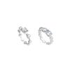 Anillo de Diamante Roto Pequeño Colorido de Circonita Ópalo Anillo Abierto de Cuentas Transparentes Irregulares Anillo para Dedo de Viento Frío para Mujer