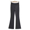 Pantalones de yoga elásticos negros estilo americano para mujer, de cintura alta, drapeados, adelgazantes, con diseño en V, para primavera y otoño.