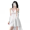 Directamente del fabricante: Elegante Camisón de Encaje para Mujer, Conjunto de Vestido de Seda Helada de Verano con Cubierta Exterior, Soporta Dropshipping