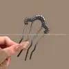 Palito de cabelo em U com temperamento de pérola para mulheres 2026 novo grampo de cabelo de alta qualidade pente de 4 dentes ferramenta de estilização de cabelo grampo de cabelo coque acessório de cabelo
