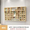 Estante de exhibición de pared para juegos de té y hojas de té, hecho de madera maciza, con compartimentos para colgar tazas y teteras