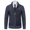 Cárdigan de otoño e invierno para hombre transfronterizo, top de punto, chaqueta con cuello alto, suéter grueso y cálido con forro polar de corte ajustado para hombre