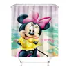Venta caliente transfronteriza directo de fábrica Mickey estampado digital poliéster impermeable a prueba de moho cortina de ducha cortina de baño de cuatro piezas