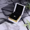 Anillo de Joyería Exquisito Creativo Caja de Empaque para Joyería Caja de Color Sólido Simple para Colgante de Collar Caja con Tapa para Regalo de Joyería