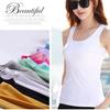 Camisola de Algodón Puro para Mujer Verano Ropa Exterior Espalda Hermosa Camiseta sin Mangas Ajustada Base para Mujer Top Interior de Verano