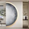 Pintura Decorativa de Pasillo Lunar Textura Abstracta led Luz de Ambiente Mural Moderno Simple Pintura Colgante de Pasillo