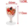 Em estoque Copo Descartável Transparente para Mousse Copo para Pudim de Farelo de Madeira Plástico Espessado Criativo Mesa de Sobremesa Copo para Gelatina Copo para Sobremesa