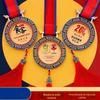 Medalha de Chefe de Cozinha da Competição Food God Acrílico Personalizado Estilo Nacional Medalha de Honra para Funcionários Produção Banhada a Ouro Exclusiva para Eventos
