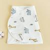 Manta Antivuelco para Recién Nacidos de Cuatro Capas Crepé Estampado Dibujos Animados Saco de Dormir Manta Envolvente para Bebé Universal Cuatro Estaciones Envoltura para Arropar
