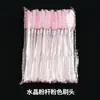 Cepillo de Pestañas en Espiral de Cristal Wanjiaxiu, Extensión de Pestañas Ultra Fina, Peine Desechable Especial de Colores Vivos y Cepillo para Cejas