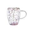 Vaso de arena movediza de vidrio de doble capa, vaso de lentejuelas de doble capa de vidrio de borosilicato, taza para leche para el desayuno, taza para café, vaso para beber de uso doméstico