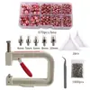 Máquina Manual de Clavar Perlas Juego de Clavado de Garra Hueca para Perlas Accesorios Portátiles de Presión Manual para Perforación de Perlas DIY