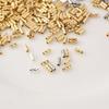 Lote de 1,5 x 4 mm de tubo recto con forma de flor de oro real de 14 quilates bañado en cobre, espaciador de pulsera hecho a mano, material de tubo hueco, accesorios de joyería