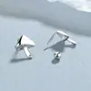 Pendientes de tuerca con diseño de hongo para mujer, plata de ley 925, diseño de personalidad de moda, sentido de diseño, pendiente de hongo para el lóbulo de la oreja, joyería de oreja de temperamento nicho