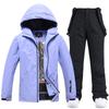 Traje blanco de invierno para hombre y mujer, ideal para snowboard, esquí y snowboard en pareja.