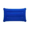 Almohada inflable para exteriores transfronteriza flocado almohada larga cuadrada almohada para cuidado de la salud almohada de aviación de viaje almohada para pausa del almuerzo en stock venta al por mayor