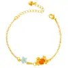 Pulseira de Caranguejo Estrela de Desenho Animado Pu Zuojiu Não Desbota em Ouro Nicho Simples Temperamento Doce Versátil Joias para Empilhar